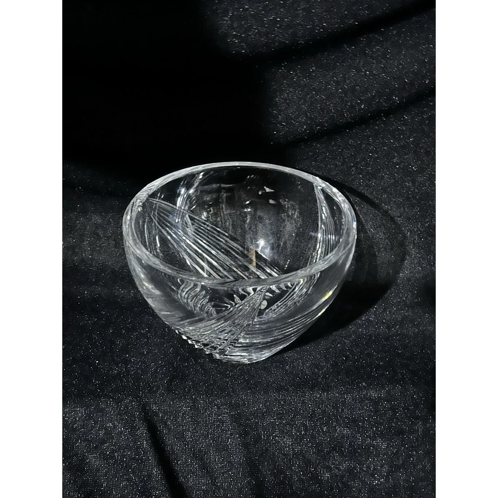 Montreux  24% Lead Crystal Candy Display Bowl Czech Republic 7